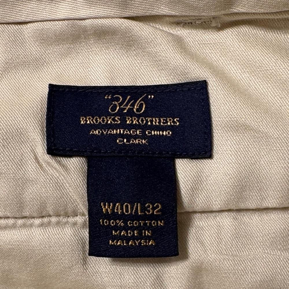 Brooks Brothers New Men's Chino Pants W40/L32, Cream